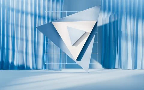 Abstract geometry interior background, 3d rendering. Ilustración de archivo