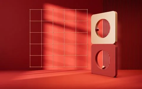 Abstract geometry interior background, 3d rendering. Ilustración de archivo