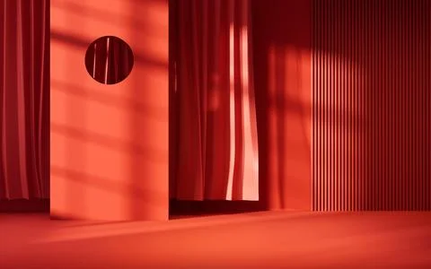 Abstract geometry interior background, 3d rendering. Stock Illustration