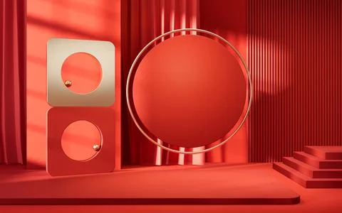 Abstract geometry interior background, 3d rendering. Ilustración de archivo