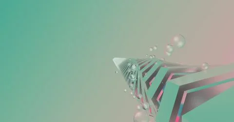 Abstract geometry light green Stock Illustration