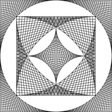 Abstract geometry mandala background icon logo tattoo. vector illustration. Stock Illustration