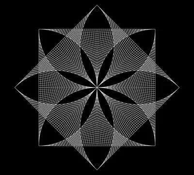 Abstract geometry mandala background icon logo tattoo. vector illustration. Stock Illustration