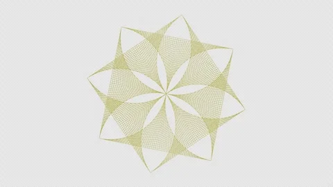 Abstract geometry mandala on transparent background. 4K footage. 스톡 동영상 329888706