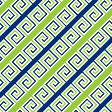 Abstract geometry meander seamless pattern. Stock Illustration
