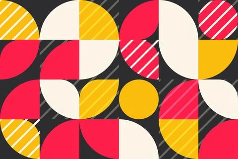 Abstract geometry pattern design of Scandinavian style for business web ban. Stock-Illustration