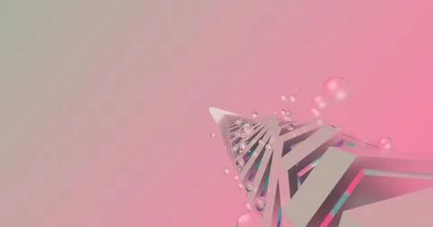 Abstract geometry pink Stock Illustration