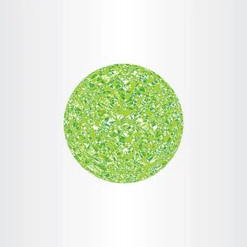 Abstract geometry polygon ball green circle background vector Stockillustratie