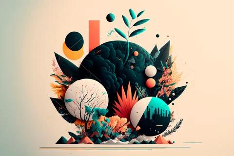 Abstract geometry posters with minimal architectural elements . abstract il.. Illustrazione stock