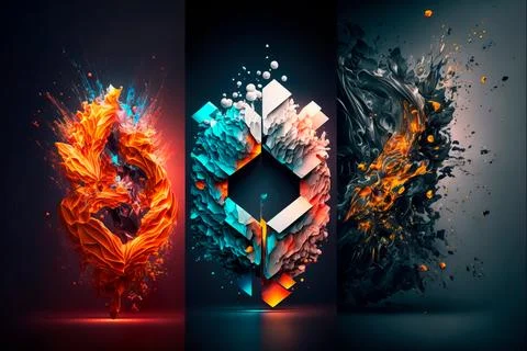 Abstract geometry posters with minimal architectural elements . abstract il.. Illustrazione stock