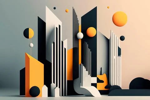 Abstract geometry posters with minimal architectural elements . abstract il.. Stockillustratie