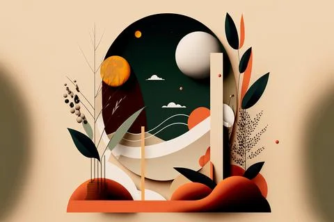 Abstract geometry posters with minimal architectural elements . abstract il.. Illustrazione stock