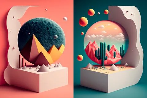 Abstract geometry posters with minimal architectural elements . abstract il.. Illustrazione stock