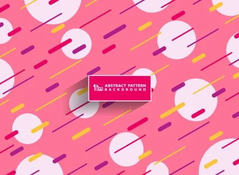 Abstract geometry round shape with vivid color design simple pattern. Stock Illustration