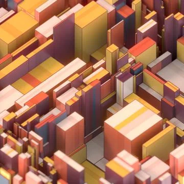 Abstract geometry shape background. Digital technology 3d rendering illustration Stock Illustration