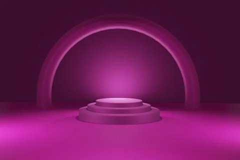 Abstract geometry shape background. podium minimalist mock up scene. 3d rende Stock Illustration