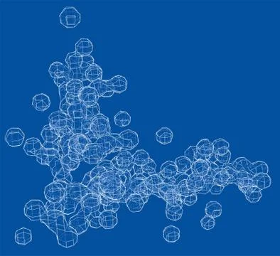 Abstract geometry shape blobes or spheres Stock Illustration