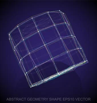 Abstract geometry shape: Multicolor sketched Cylinder. Hand drawn 3D polygonal イラスト素材