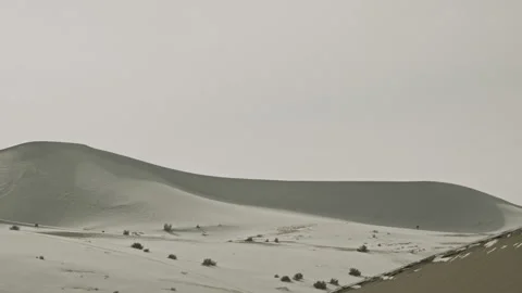 Abstract Geometry of Snow Covered Sand Dunes Stock Footage 326016467