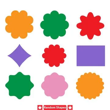 Abstract Geometry Spectrum  Diverse Vector Silhouettes for Colorful and Viv.. Stock Illustration