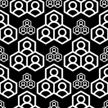 Abstract geometry square seamless pattern black geometric graphic texture Stock Illustration