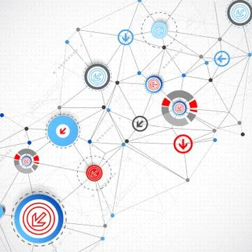 Abstract geometry technology background. Stock Illustration