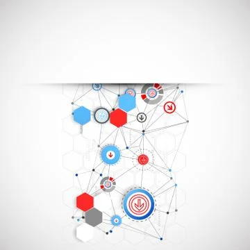 Abstract geometry technology background. Stock Illustration