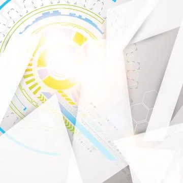 Abstract geometry technology background. Illustrazione stock
