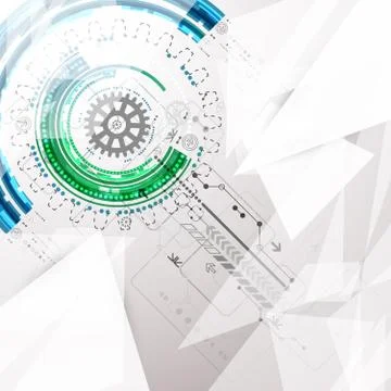 Abstract geometry technology background. Stock Illustration