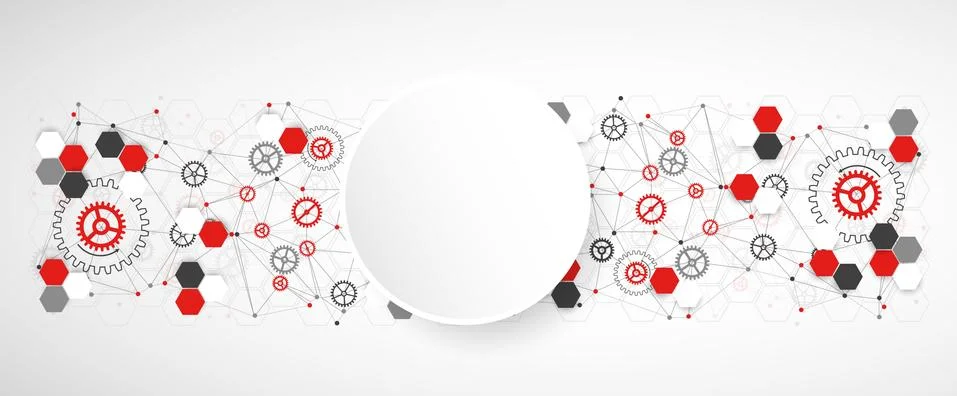 Abstract geometry technology background. Stock Illustration