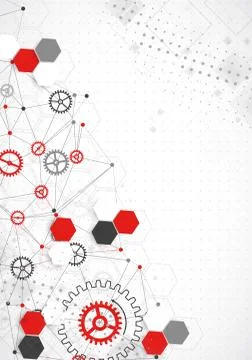 Abstract geometry technology background. 스톡 일러스트