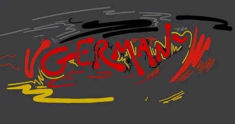 Abstract German Flag 2D animation Stock Footage 100527946