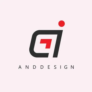 Abstract GI letter icon vector concept design template 库存插图