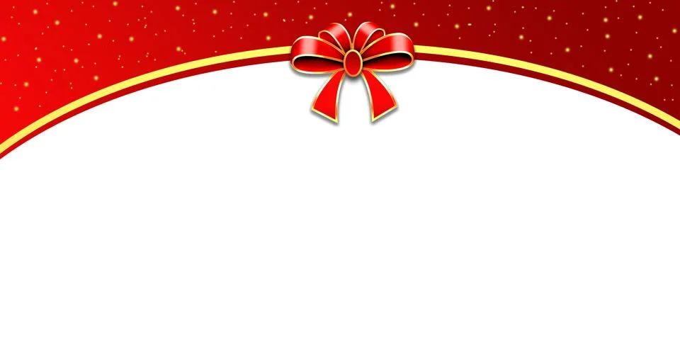 Abstract gift background with red bow and white background for text or image. Stock Illustration