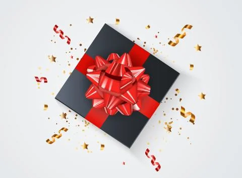 Abstract Gift Box background with Bow and Ribbon. Vector Illustration 스톡 일러스트