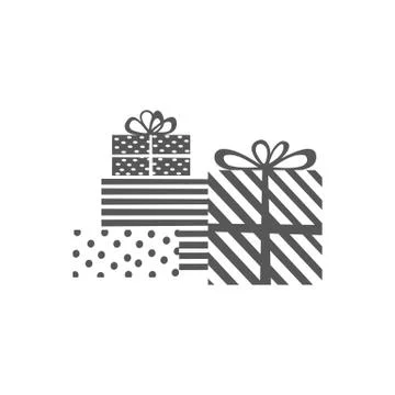 Abstract gift boxes icon Stock Illustration