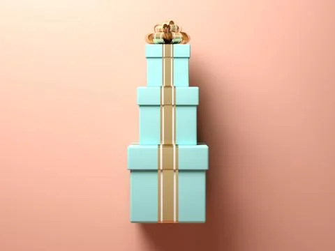 Abstract gift boxes on pink background Stock Illustration