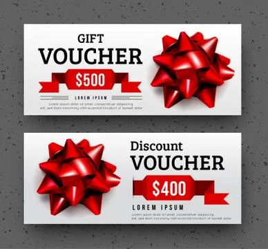 Abstract gift voucher design template. Stock Illustration