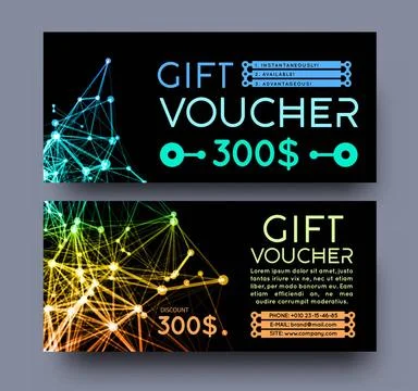 Abstract gift voucher design template. Abstract gift voucher design templa... Stock Photos