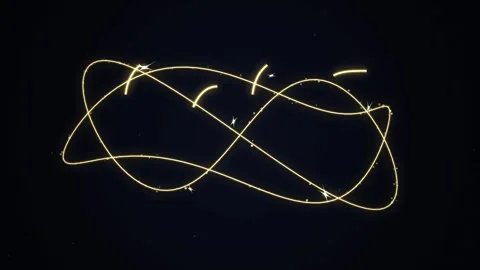 Abstract Gilded 2027 Galactic New Year Motion Loop Stock Footage 344090306