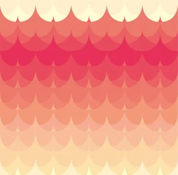 Abstract Ginkgo leaf shape geometric seamless repeat pattern. Stock Illustration