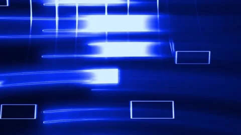 Abstract Glass composition featuring a vibrant blue square nestled within Stock Footage 282695634