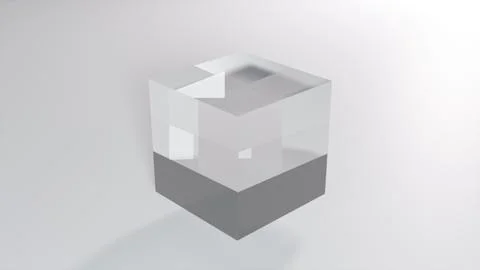 Abstract glass cube Illustrazione stock