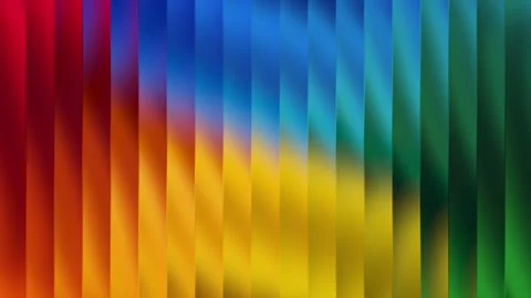 Abstract glass effect background  gradient stripes in vibrant rainbow colors Video stock 331869574
