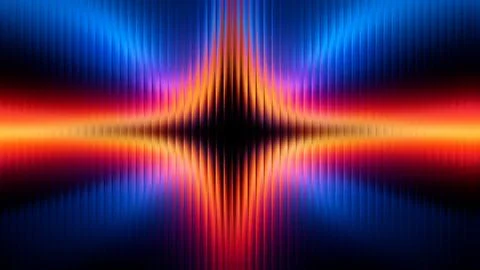 Abstract Glass Effect Blue Red Light Wave Grainy Texture Stock Illustration
