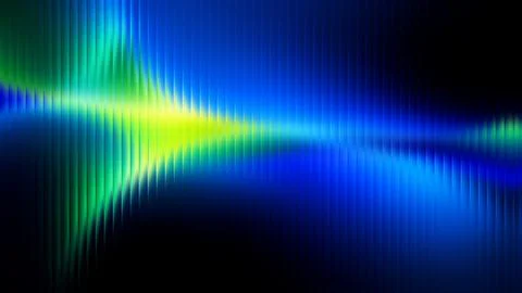 Abstract Glass Effect Green Blue Light Wave Grainy Texture Stock Illustration