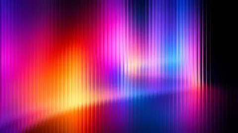 Abstract Glass Effect Multicolor Neon Light Wave Grainy Texture Illustration