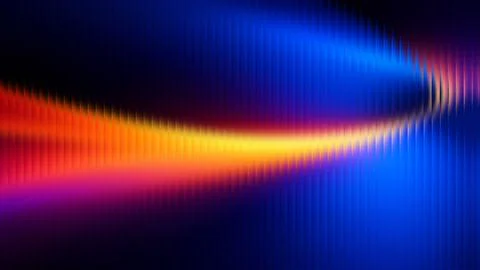 Abstract Glass Effect Orange Blue Light Wave Grainy Texture Stock Illustration