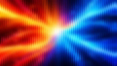 Abstract Glass Effect Red Blue Light Wave Grainy Texture Stock Illustration