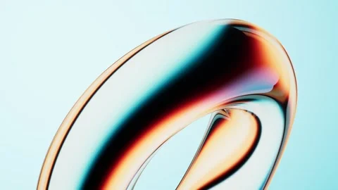 Abstract glass element motion graphic loop 3d animation with colorful dispe.. 스톡 동영상 327342866